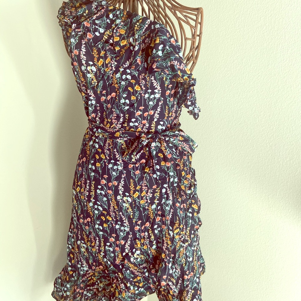 Off shoulder wrap dress